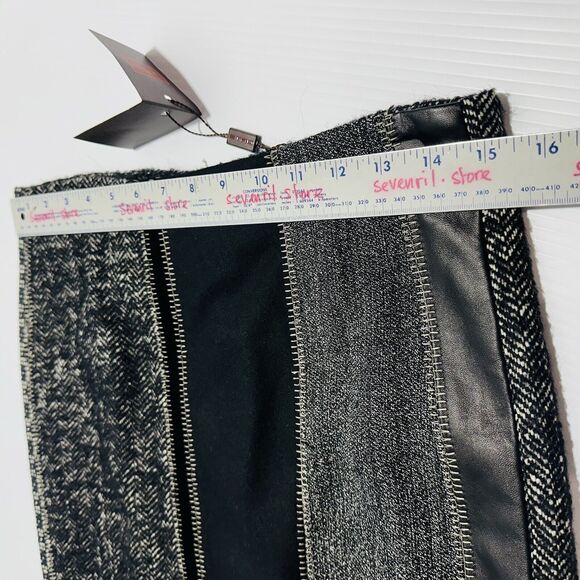 ETRO Women 44 US 8 Wool Gray Multi Pattern & Textured Pencil Skirt NWT $1,160 - Picture 9 of 10